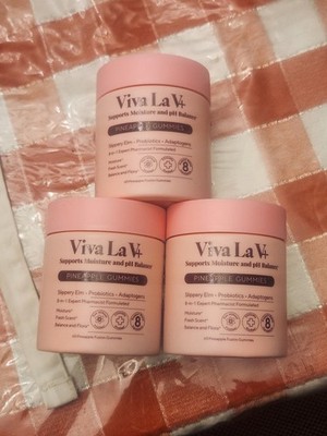Lot Of 3 - Viva La V+ 8 in 1 Supports Moisture And pH Balance Gummies (60 Ct)