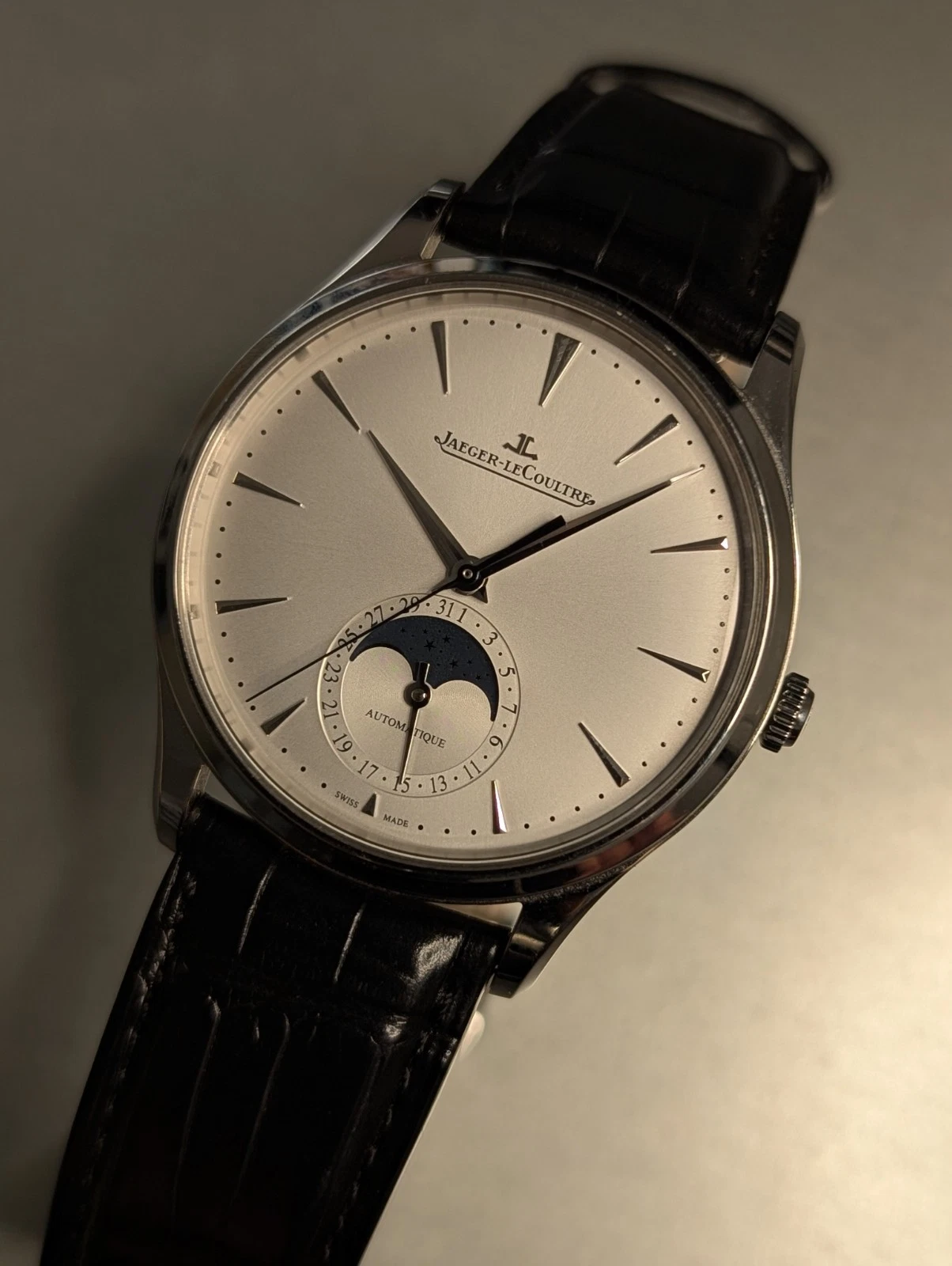 Jaeger LeCoultre — Jaeger-LeCoultre Master Ultra-Thin Moon Watch Ref. Q1368430 With Box & Papers