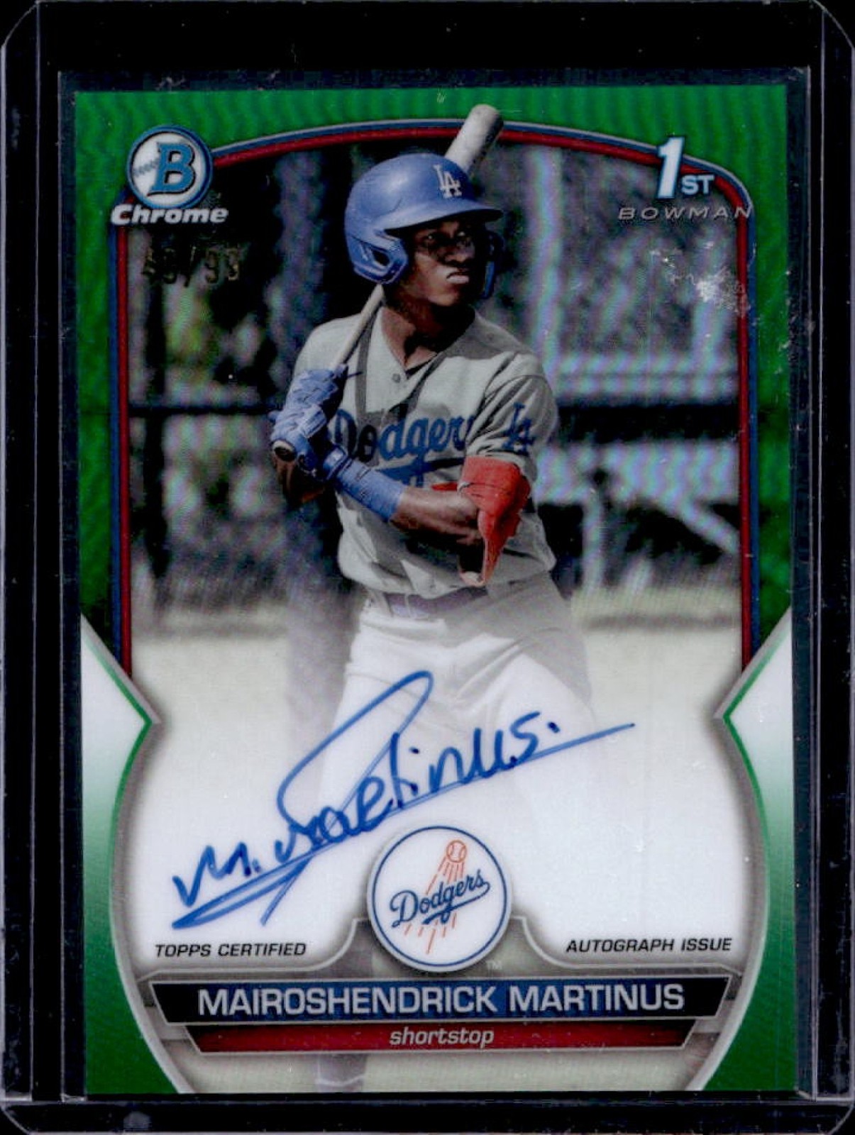 2023 Bowman Mairoshendrick Martinus Chrome Auto Green Refractor 1st #/99