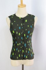 ISSEY MIYAKE Green Pleats Vest Sleeveless Top 072 9337