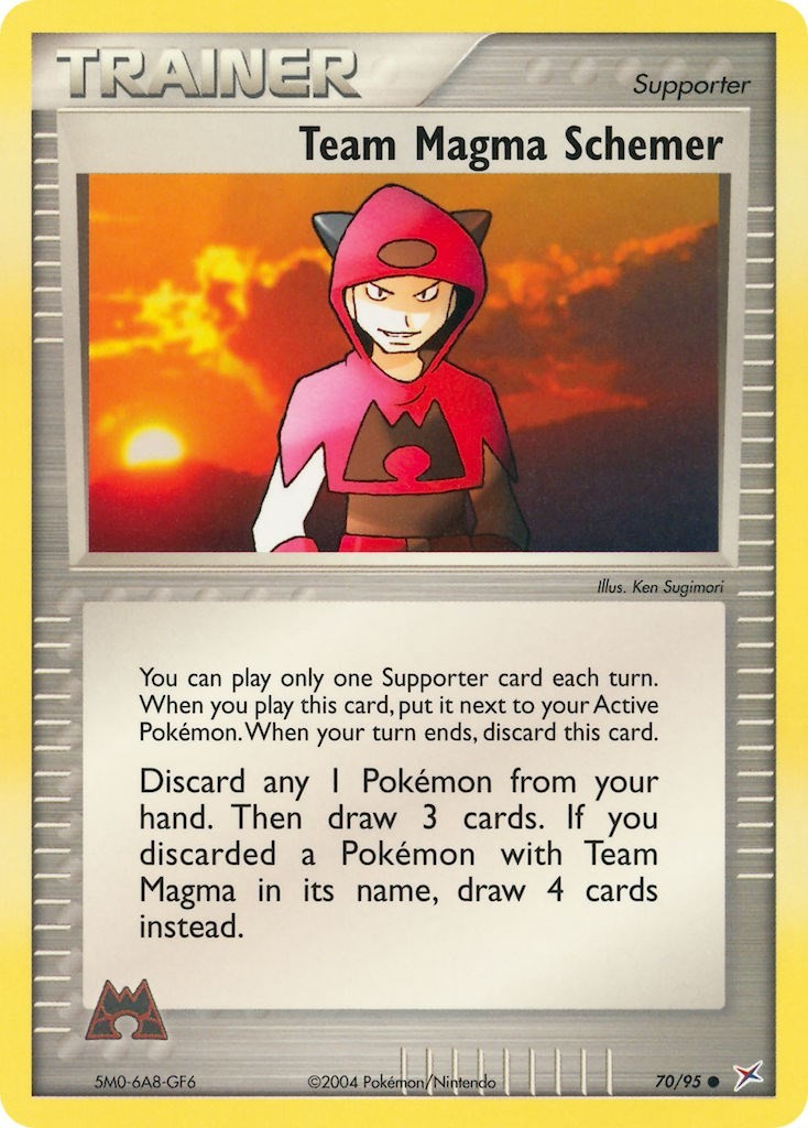 Team Magma Schemer 70/95 Common Team Magma vs Team Aqua Pokemon Moderately Pl...