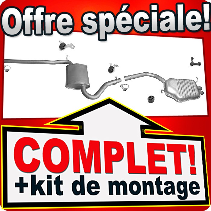 Échappement Audi A4 B6 1.9 TDI anti-corrosion pour silencieux berline