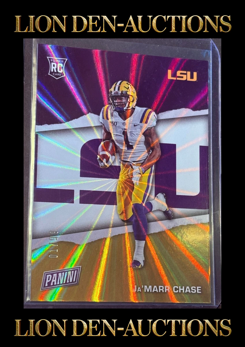 Ja'Marr Chase 2021 Panini Fathers Day Rainbow Spokes Jersey# 01/99
