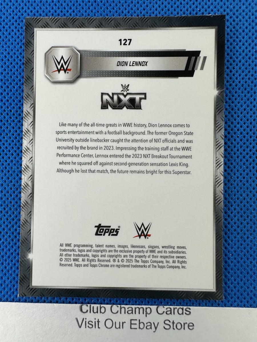 2025 #127 Dion Lennox Topps Chrome WWE Sepia Refractor | eBay