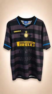 Umbro Inter Milan No.10 Ronaldo Retro Jersey 1997 1998 Vintage Jersey Size XL