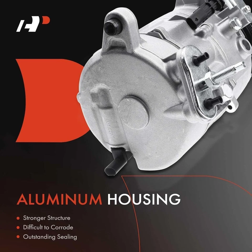 Compresor de aire acondicionado A-Premium con embrague compatible Cadillac... Foto 3 de 4