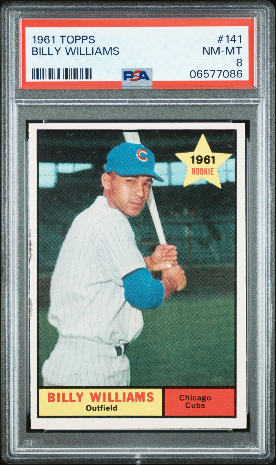 1961 TOPPS #141 BILLY WILLIAMS PSA 8