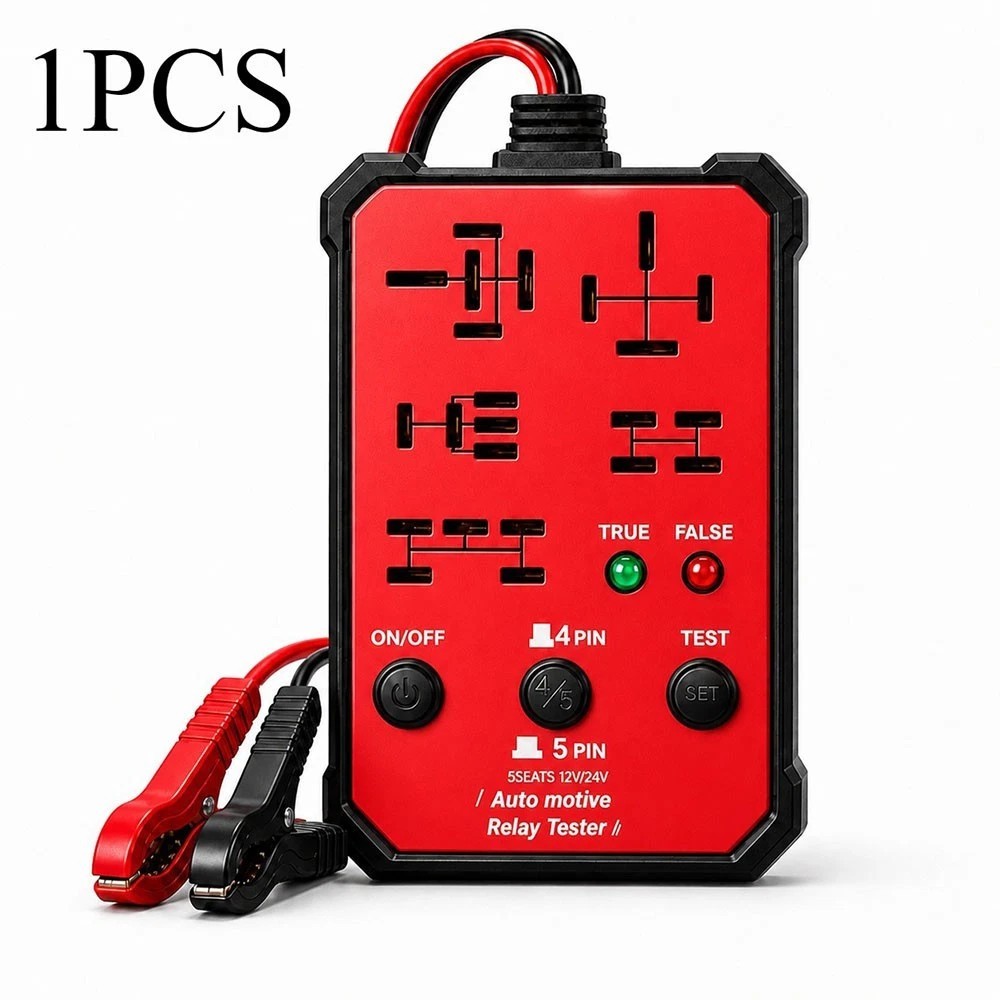 Professional 12V 24V Automotive Relay Tester 4-Pin 5-Pin Circuit Diagnostic Tool