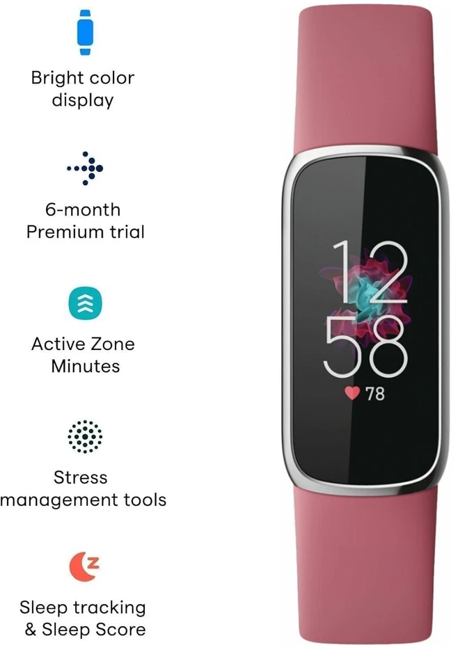 NEW Fitbit Luxe Health & Fitness Authentic Activity Tracker Smartwatch - Image 4 of 4