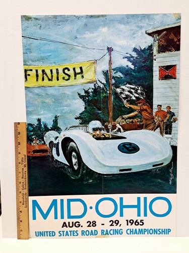 Vintage CHAPARRAL  2A 1965 Mid-Ohio USRRC Bill Zollar Poster Jim Hall VIDEO