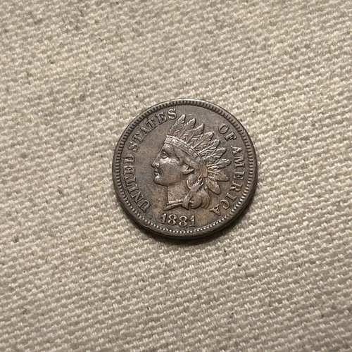 1881 Indian Head Cent Extremely Fine XF Coin CJ