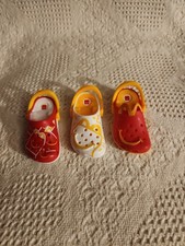 3 McDonald's Crocs Keychains Happy Meal Toys Backpack Charms