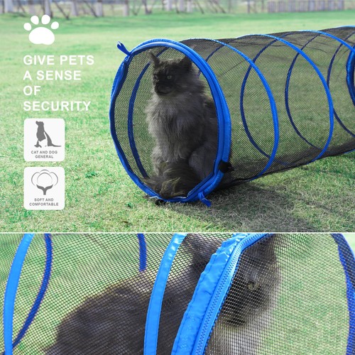 Cat Enclosure 3in1 130 39 49 Portable Foldable Waterproof Grey Catio Outdoor - Picture 4 of 5