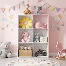 LEDREM 6 Cube Bookshelf with Open Storage Organizer, Bookcase and Display Shelf