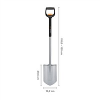 Fiskars Xact Teleskop-Spaten Spitz – HöHenverstellbarer Spaten FüR Harten Boden