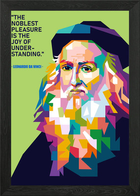Leonardo da Vinci Framed Wall Art Poster Canvas Print Picture