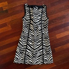 J. Crew Zebra Patterned 100% Linen Dress 0