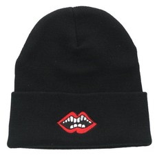 CHROME HEARTS PPO ACRYL WATCH CAP Chomper Embroidery Acrylic Beanie Hat Used SJ0