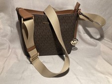 Michael Kors Jet Set Travel Small Signature Logo Messenger Bag EXCELLENT COND