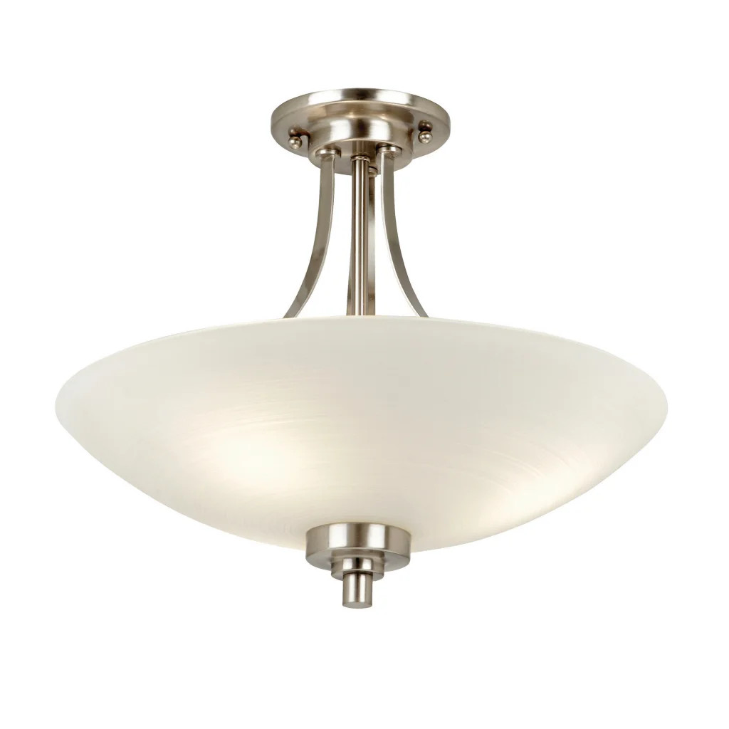 Ceiling Light Silver Welles Satin Chrome Endon WELLES-3SC