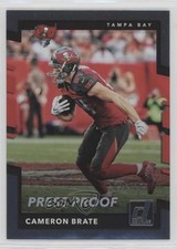 2017 Panini Donruss Press Proof Silver 26/100 Cameron Brate #19 b2g