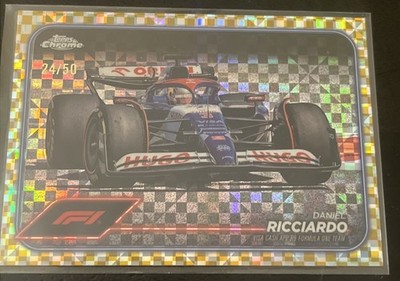 2024 Topps Chrome f1 Daniel Ricciardo Gold Checkerboard /50 #90