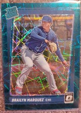 2021 Optic #32 Brailyn Marquez RC /35 Teal Velocity PRIZM Rated Rookie - Cubs