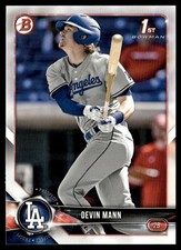 2018 Bowman Draft Devin Mann Los Angeles Dodgers #BD-15