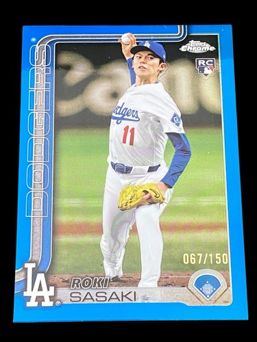 2025 Roki Sasaki Topps Crome ROOKIE CARD COLOR MATCH 67/150 | eBay