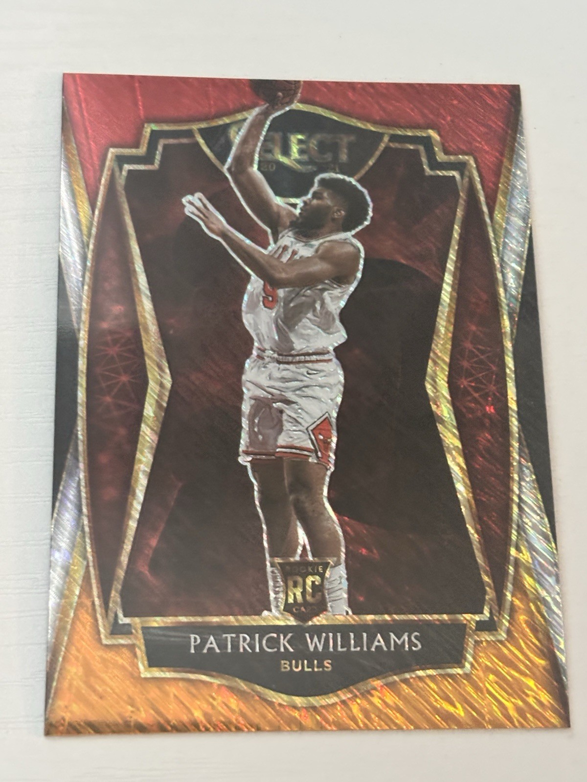 2020-21 Select - Premier Level Patrick Williams Red White Orange Shimmer (RC)
