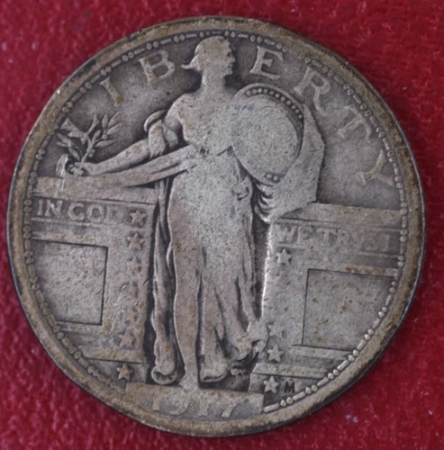 1917 US Standing Liberty Silver Quarter Type 1