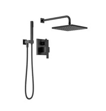 Delta Raincan Wall Mount Fixed and Handheld Shower Head Matte Black