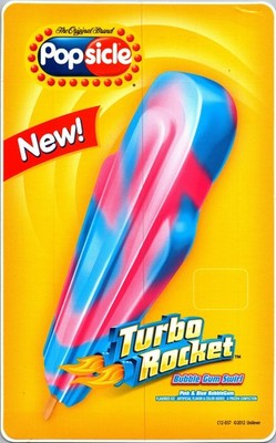 Vintage Good Humor Pricing Sticker 5''x7'' Popsicle Turbo Rocket Swirl STICKER