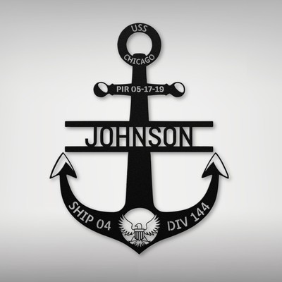 Custom Navy Boot Camp PIR Graduation Anchor Wall Metal Art Personalized Artwork