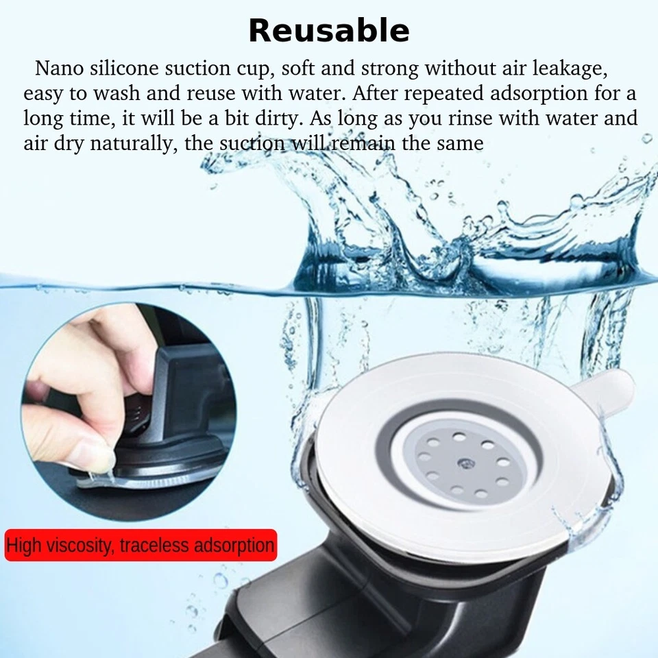 Car Phone Mount 3 in 1 Phone Holder for Car Dashboard/Windscreen/Air Vent Stand - Image 4 of 4