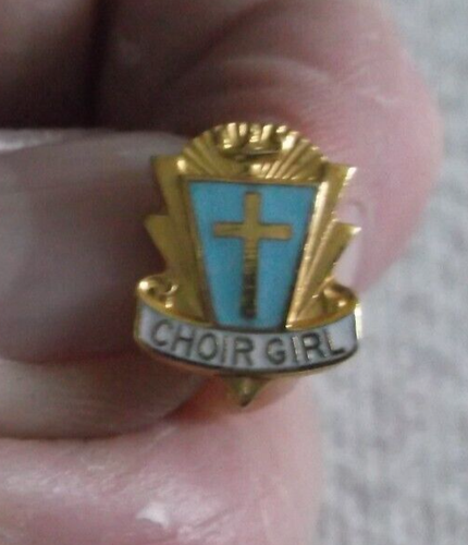 Vintage Choir Girl Goldtone & Enamel Pin | eBay