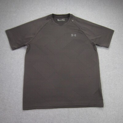 Under Armour Mens M Gray Tech Tee Shirt Short Sleeve HeatGear Gym Running Active