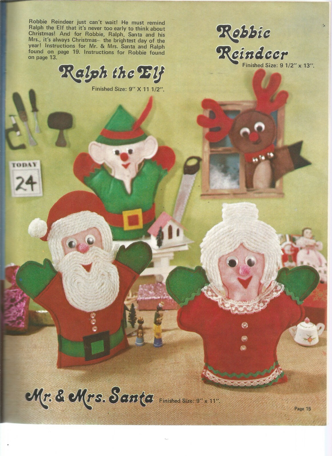 Hand Puppets Sewing Instructions Hazel Pearson Handicrafts Vintage G93