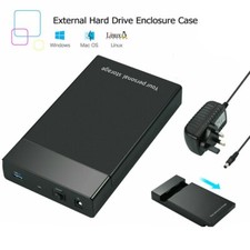 Image of USB3.0 To SATA External Hard Driver Enclosure SSD HDD Caddy Case 2.5" 3.5" UK HD