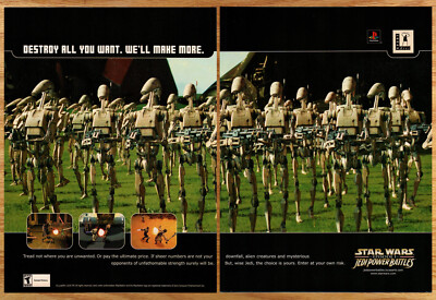Star Wars Jedi Power Battles Eps 1 - 2 Page Video Game Print Ads Poster Art 2000