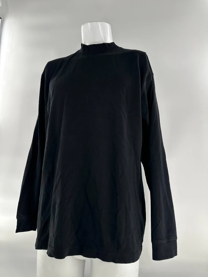 Pebble Beach Cool Comfort Mock Neck Shirt Men’s L Black Cotton Poly YGI L4-80 - Image 3 of 4