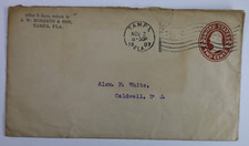 US Cover 1907 Tampa, FL Flag Cancel to Caldwell NJ 2c PSE