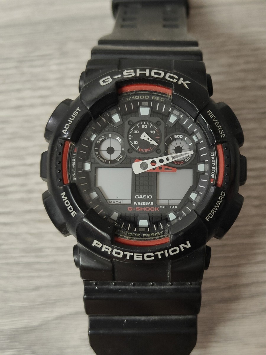 Vintage Japan Casio G Shock Resist GA-100 WR200M Digital