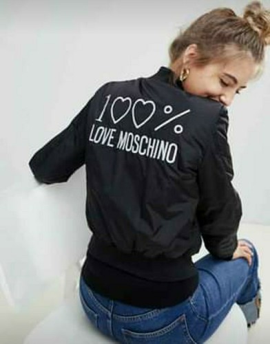 Giacca Bomber Nero Donna MOSCHINO Love 100% Tg.Xs 38/40 | eBay