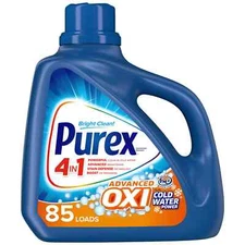 Purex Liquid Laundry Detergent Plus OXI, Stain Defense Technology, 128 Fluid Oun