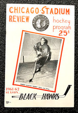 CHICAGO BLACKHAWKS 1961-62 Chicago Stadium Hockey Program - Bobby Hull Cover