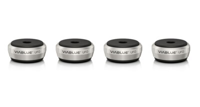 ViaBlue UFO Absorber Schwarz und silber Set 4 Stück