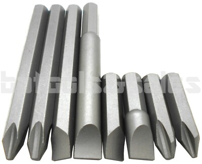 8pc Impact Driver Bit Set Screwdriver Kit Fits 3/8'' & 1/2'' Impact Drivers CR-V