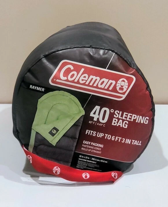 Coleman Raymer Green 40 Degree Sleeping Bag New
