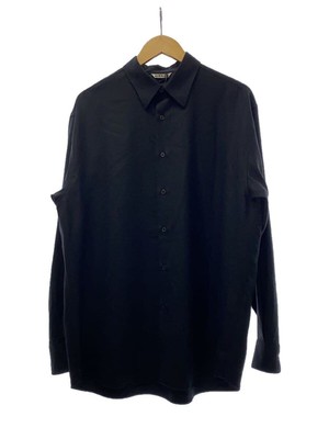 AURALEE long sleeve shirt SUPER LIGHT WOOL 5 Black WITH TAGS Used 